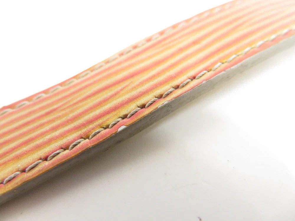 $475 Louis Vuitton Leather Epi Wish Wrap Bracelet Brown SN1909