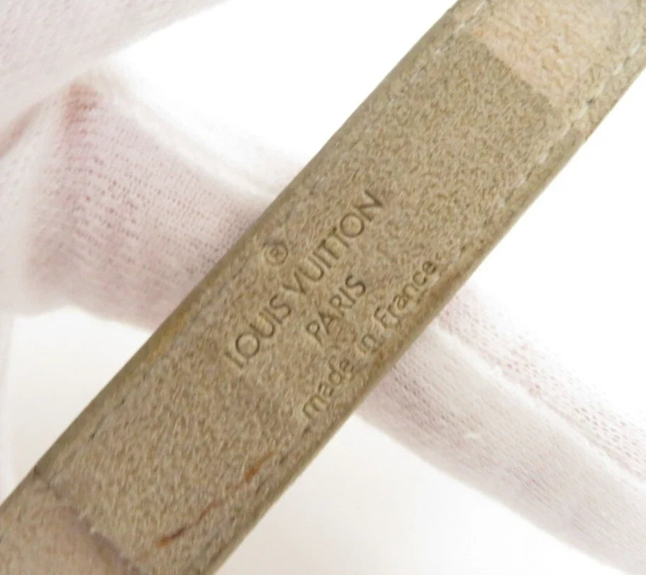 $475 Louis Vuitton Leather Epi Wish Wrap Bracelet Brown SN1909