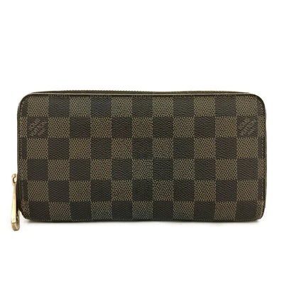 PRE-ORDER Louis Vuitton Damier Zippy Zip Around Long Wallet Purse Brown VI4057