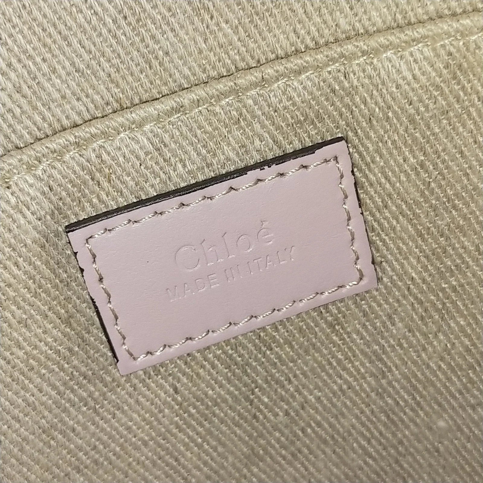 $1390 Chloe Medium Woody Linen Tote Pink