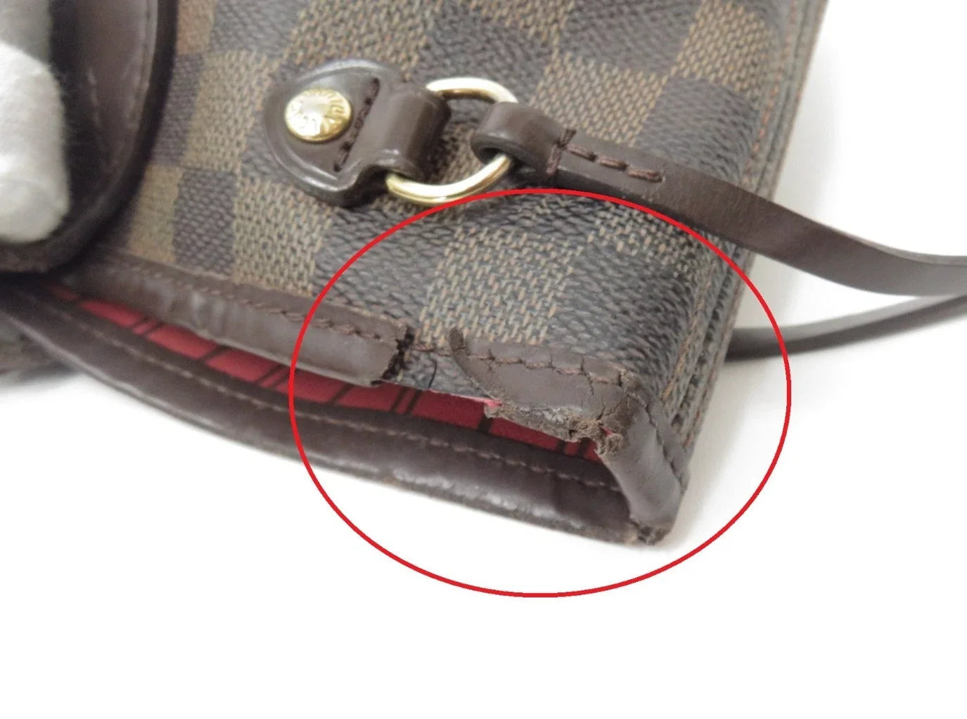 $2160 2008 Louis Vuitton Damier Ebene Neverfull PM  Tote Bag Handbag MB1048