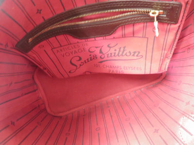 $2160 2008 Louis Vuitton Damier Ebene Neverfull PM  Tote Bag Handbag MB1048