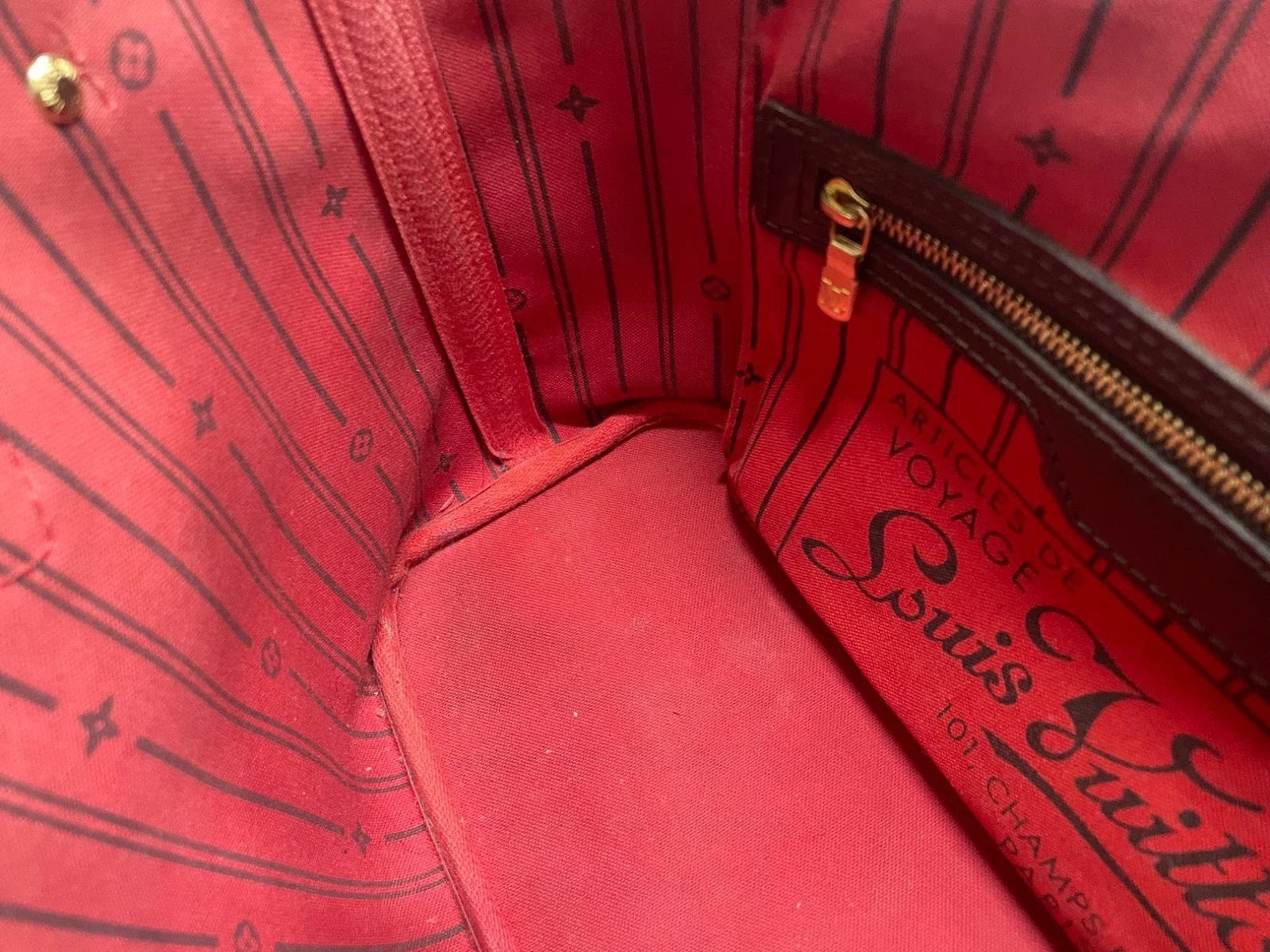$2160 2008 Louis Vuitton Damier Ebene Neverfull PM  Tote Bag Handbag MB1048