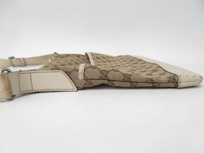 $1150 Gucci Perforated GG Leather Crossbody Messenger Bag