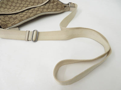 $1150 Gucci Perforated GG Leather Crossbody Messenger Bag