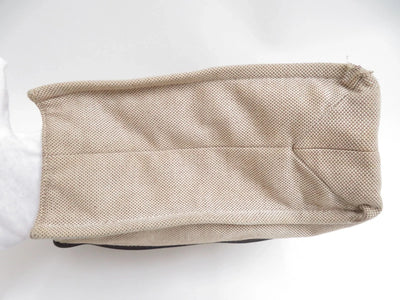 $1250 CHLOE Woody Medium Canvas Leather Tote Shoulder Bag