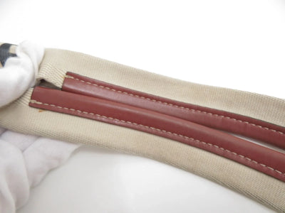 $1250 CHLOE Woody Medium Canvas Leather Tote Shoulder Bag