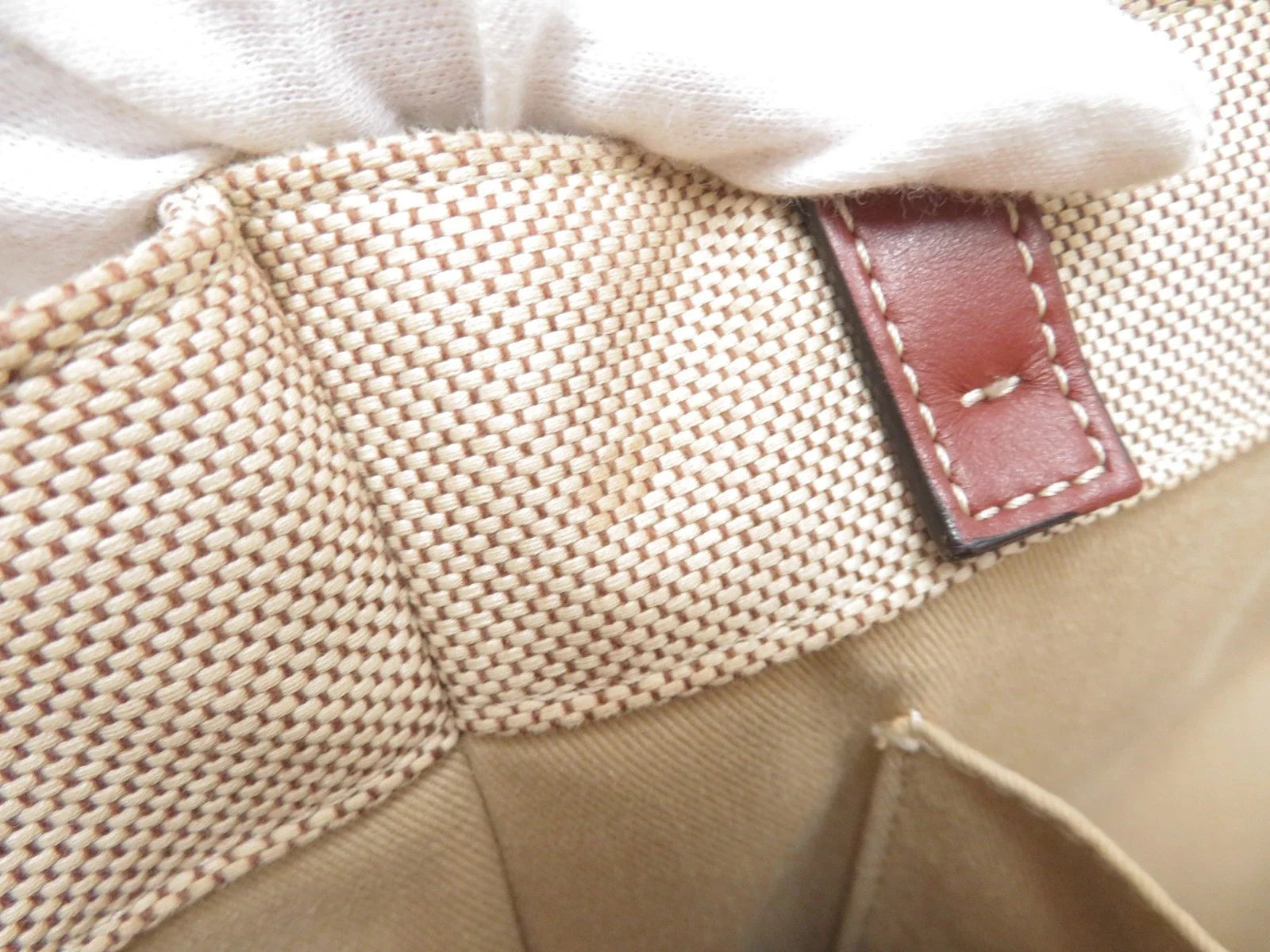 $1250 CHLOE Woody Medium Canvas Leather Tote Shoulder Bag