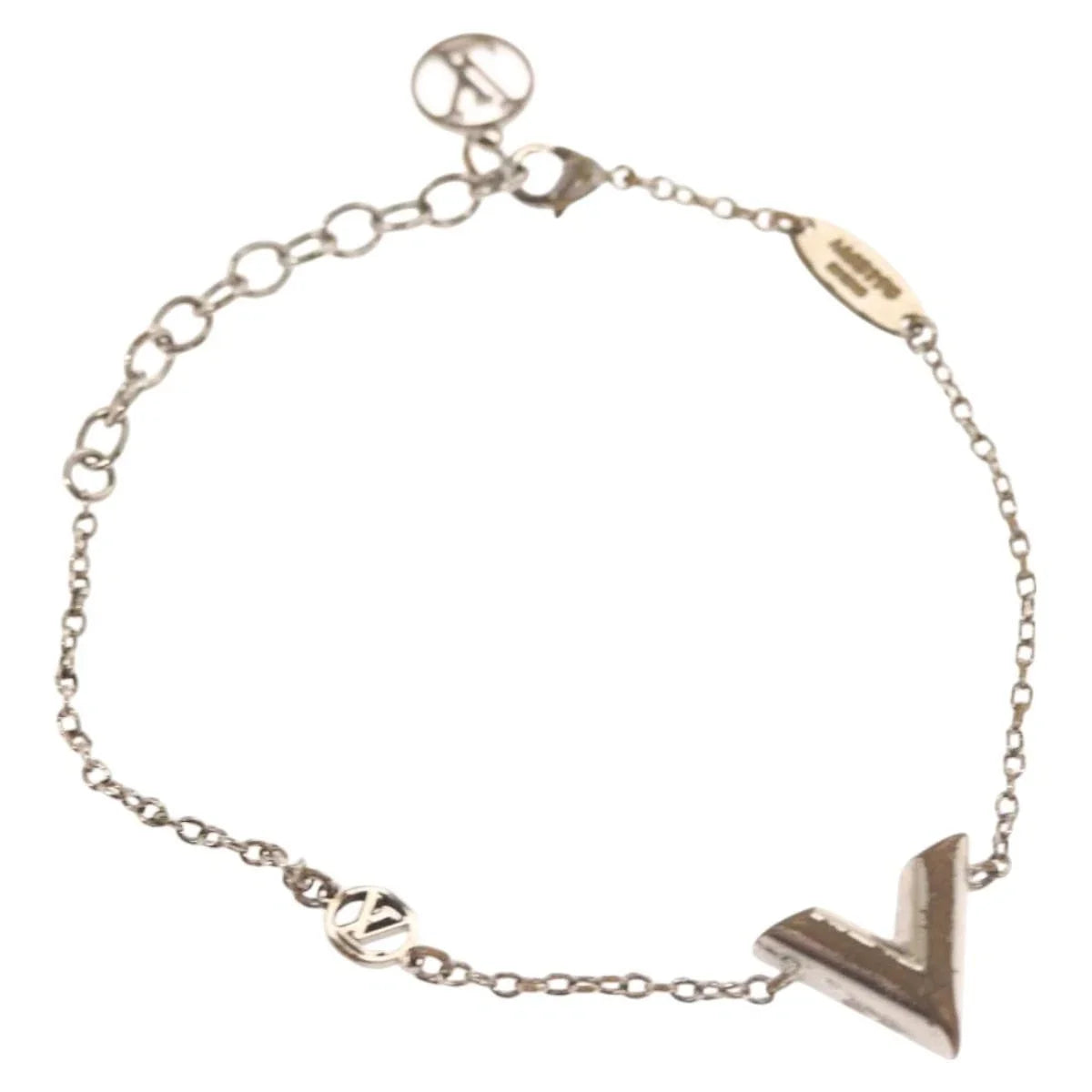 $425 LOUIS VUITTON Essential V Bracelet metal Silver