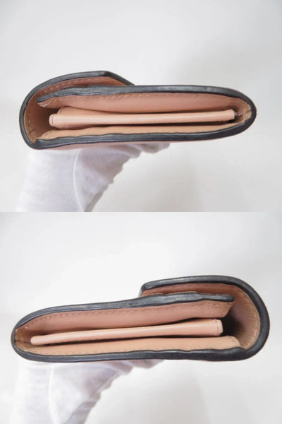FENDI F is Leather Bifold Long Wallet