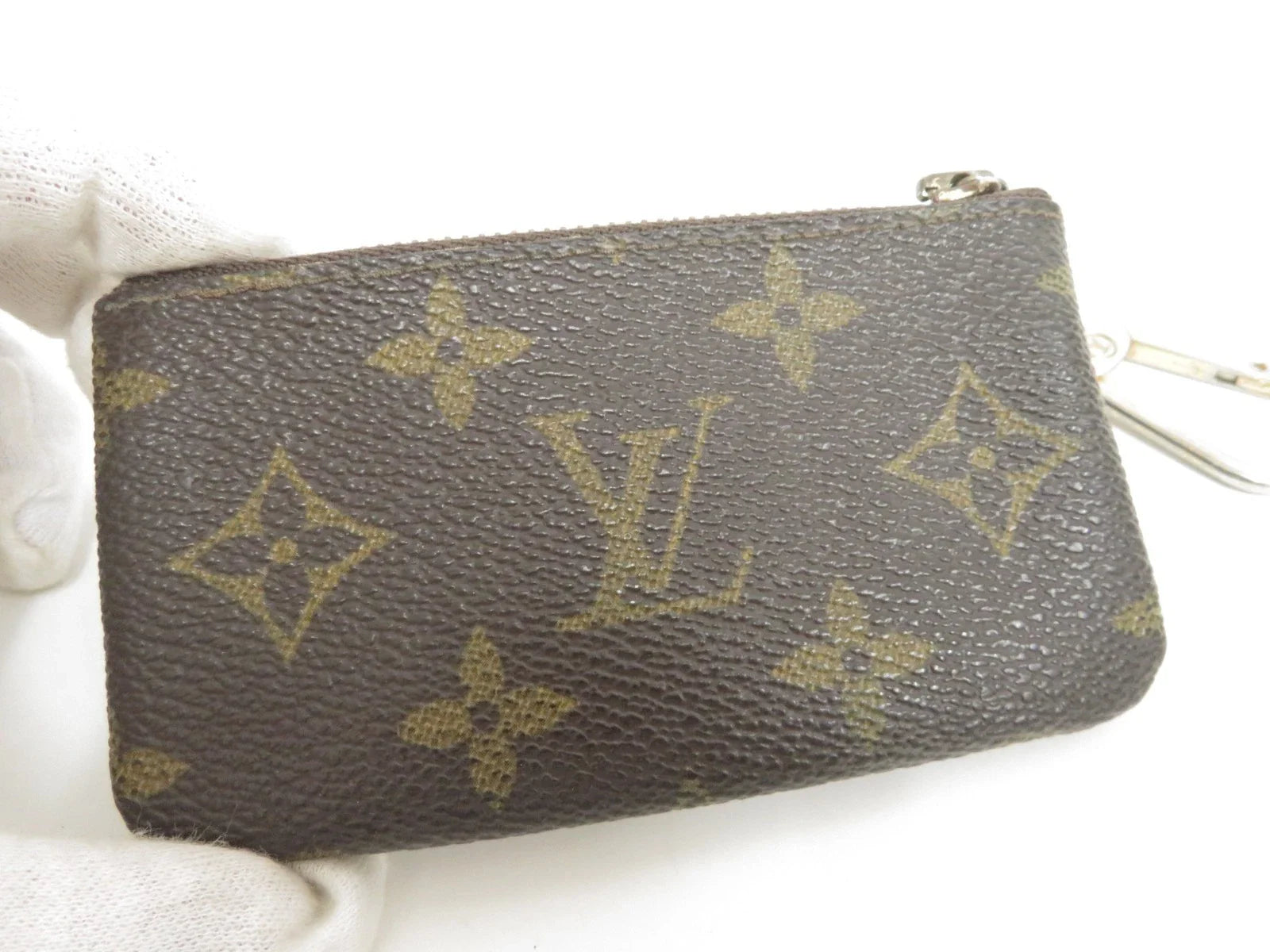 $345 LOUIS VUITTON Monogram Coin Purse Key Pochette Cles 8904ET