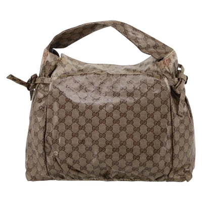 $750 Gucci Hysteria Fold Over Hobo GG Coated Canvas Medium