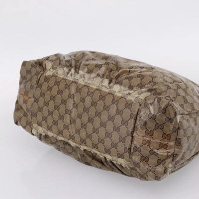 $750 Gucci Hysteria Fold Over Hobo GG Coated Canvas Medium