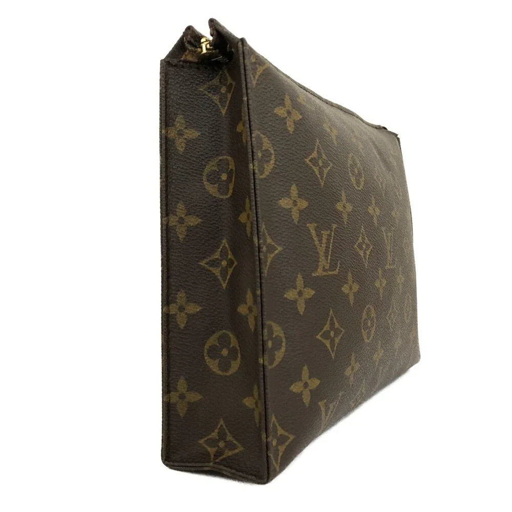 $760 2002 Louis Vuitton Monogram Poche Toiletry 26 Cosmetics Pouch Purse Brown SL0062