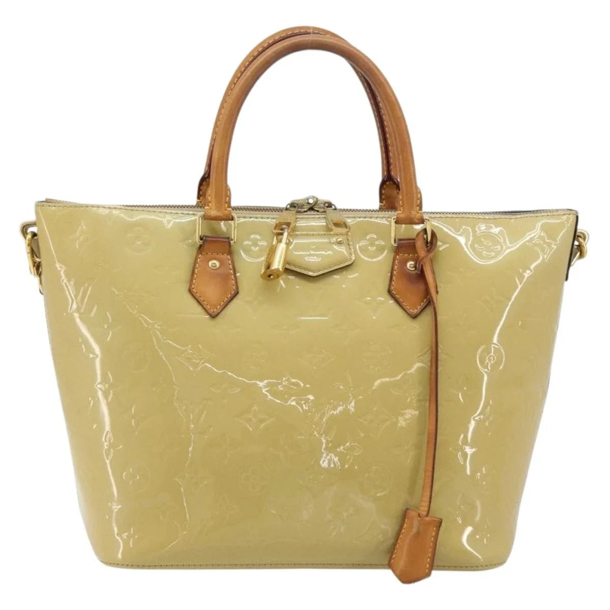 $1560 2014 LOUIS VUITTON Vernis Montebello PM Dune DR2114