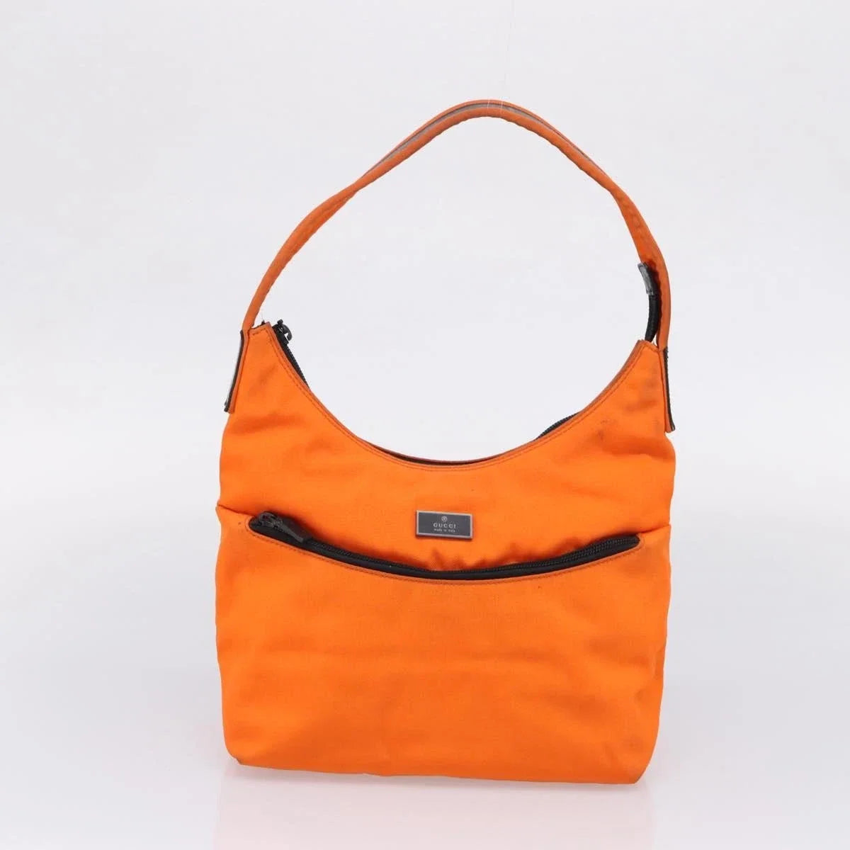$850 Gucci Orange Nylon Top Handle
