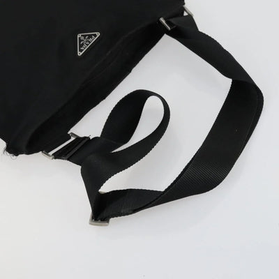 $1390 Prada Black Tessuto Nylon Crossbody / Flat Messenger Bag