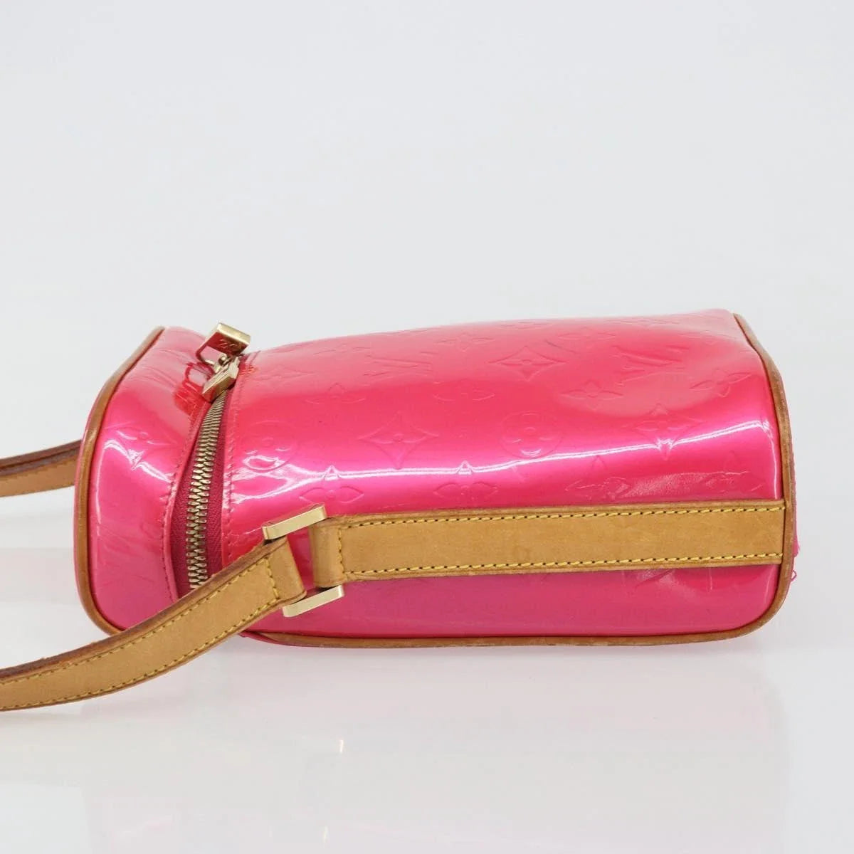 $995 2003 Louis Vuitton Fuchsia Monogram Vernis Vertical Sullivan Bag CE0013