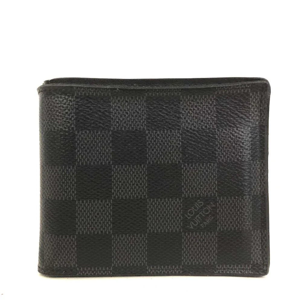 $750 Louis Vuitton Damier Graphite Portefeiulle Amerigo NM Bifold Wallet RA1200