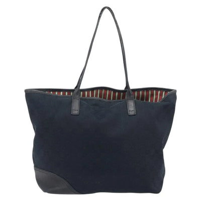 $950 Gucci GG Canvas Abbey Black Tote