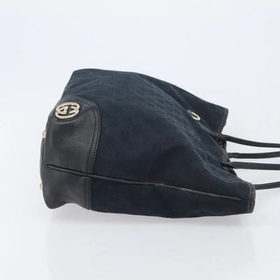 $950 Gucci GG Canvas Abbey Black Tote