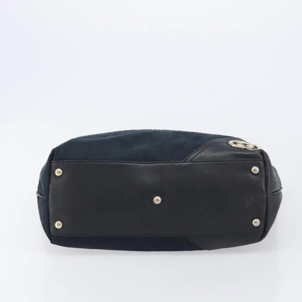 $950 Gucci GG Canvas Abbey Black Tote