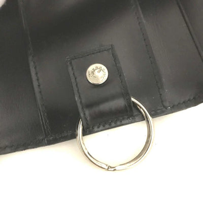 Salvatore Ferragamo Gancini Leather 6 Ring Key Case Black