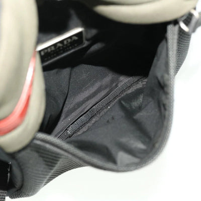 $850 Prada Sport Bicolor Neoprene Messenger Bag Green Black