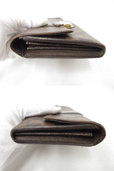LOUIS VUITTON Damier Ebene Sistina Long Wallet CA2150