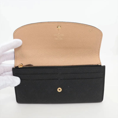 Louis Vuitton Empreinte Portofeuille Emilie M62369 Noir Long Wallet