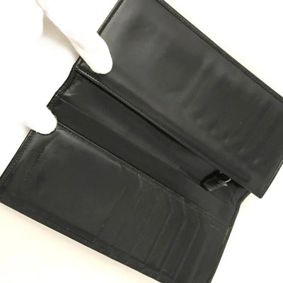 Dolce&Gabbana DG Logo Leather Long Bifold Wallet Black