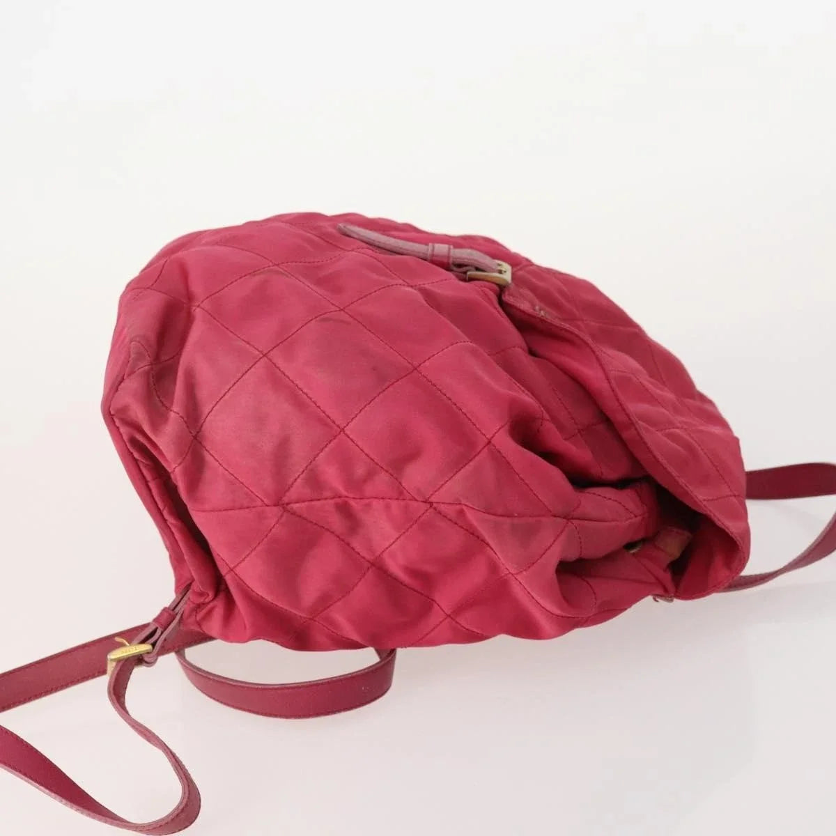$1990 Prada Nylon Triangle Backpack Pink
