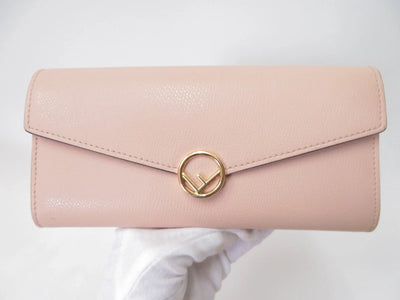 FENDI F is Leather Bifold Long Wallet