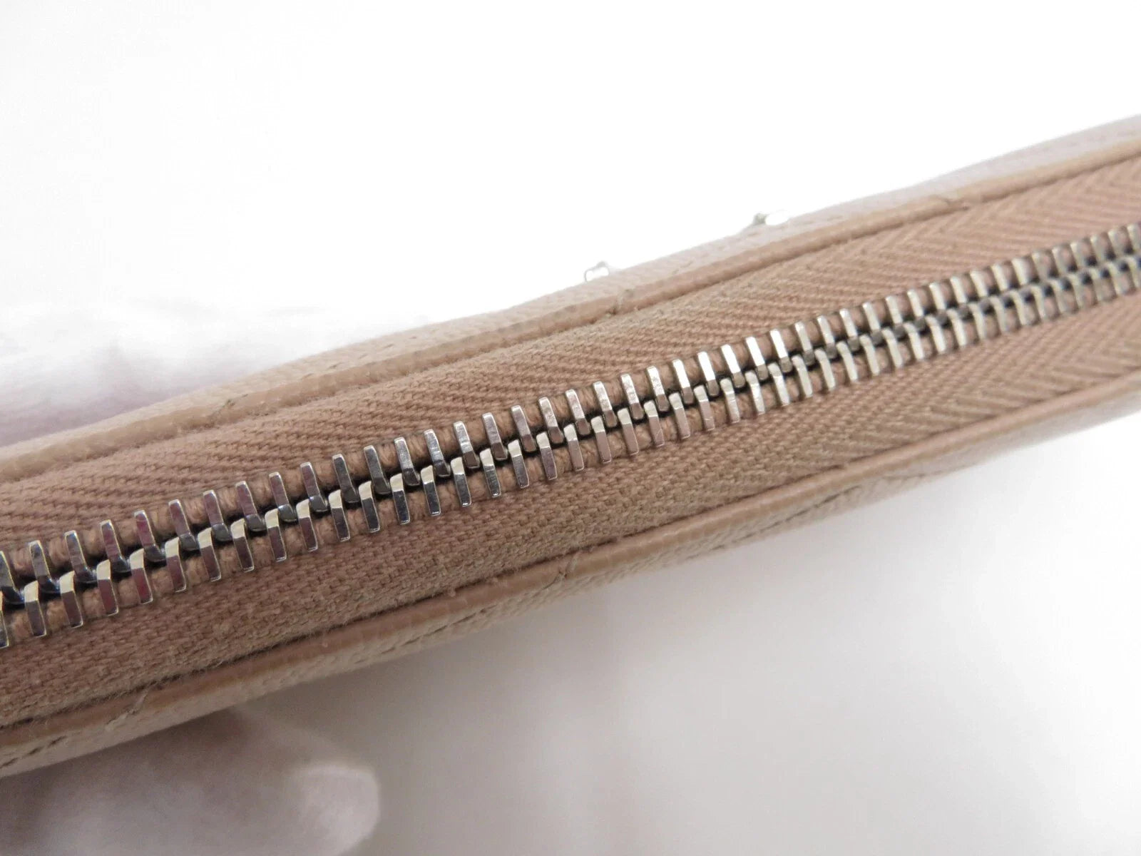 YSL Saint Laurent Leather V stitch Zip Around Long Wallet