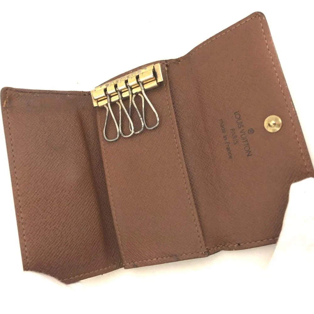 $345 Louis Vuitton Monogram Multicles 4 Ring Key Case Brown TH0060
