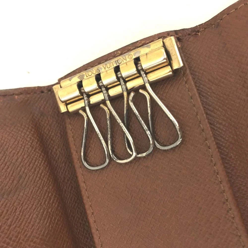 $345 Louis Vuitton Monogram Multicles 4 Ring Key Case Brown TH0060