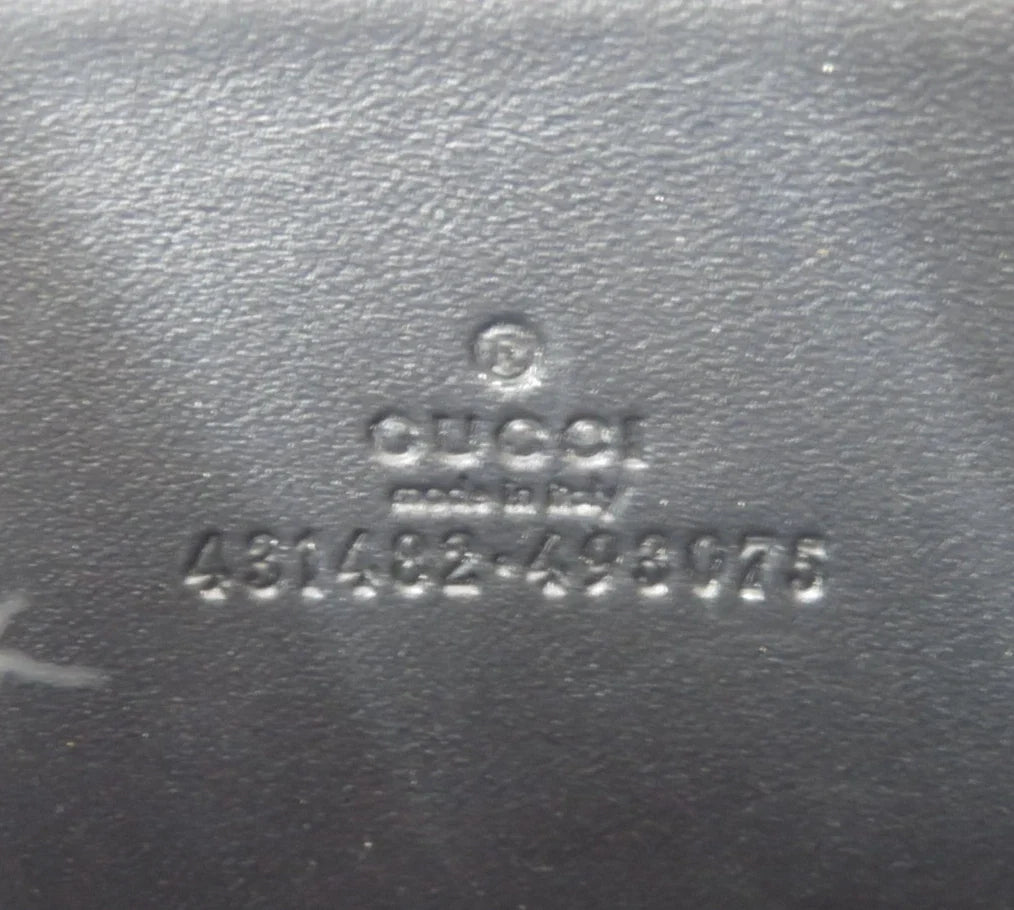 GUCCI GG Supreme PVC Zip Around Compact Zippy Wallet