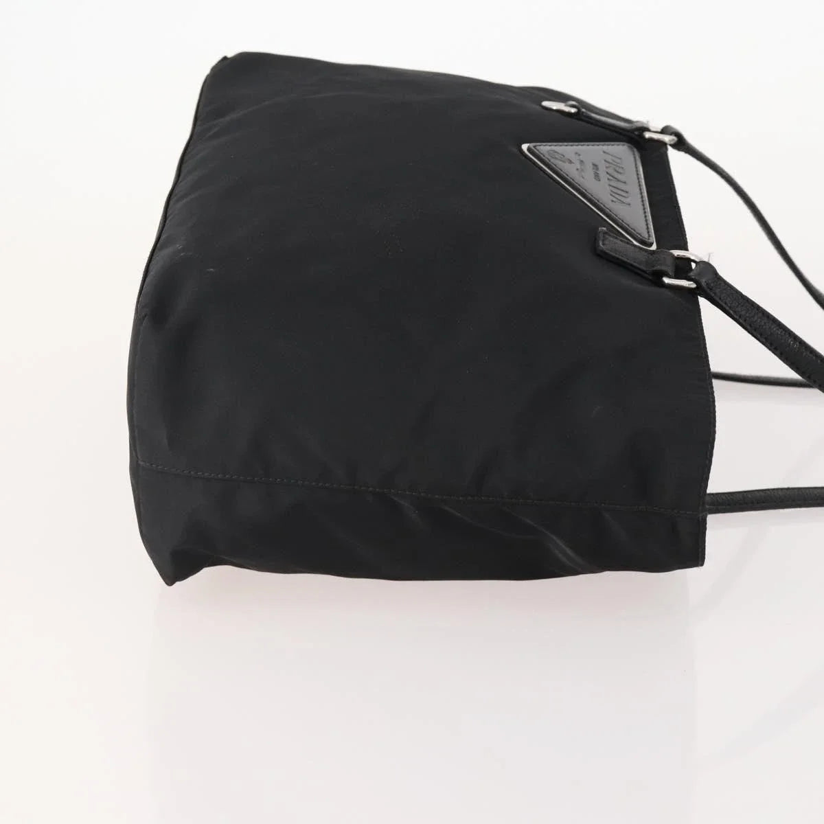 $1100 PRADA Enameled Metal Triangle Bauletto