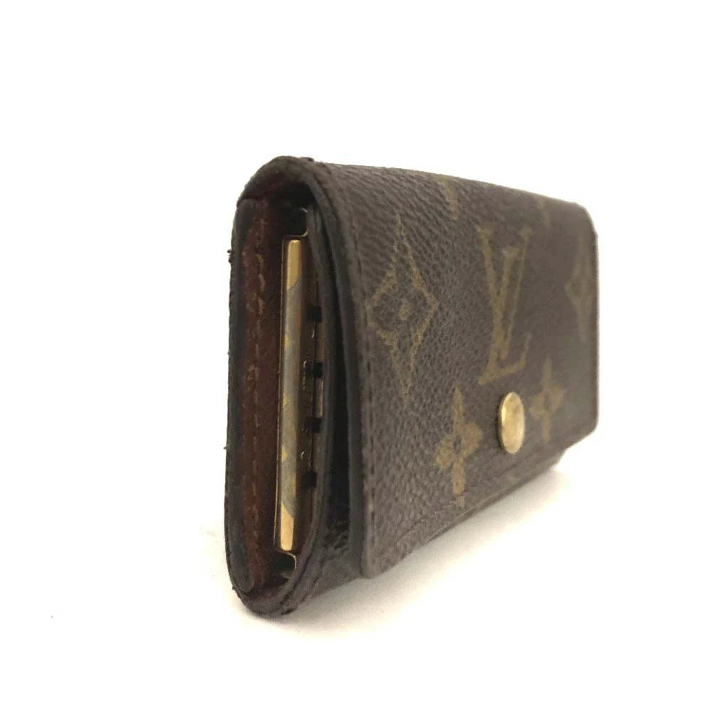 $345 Louis Vuitton Monogram Multicles 4 Ring Key Case Brown TH0060