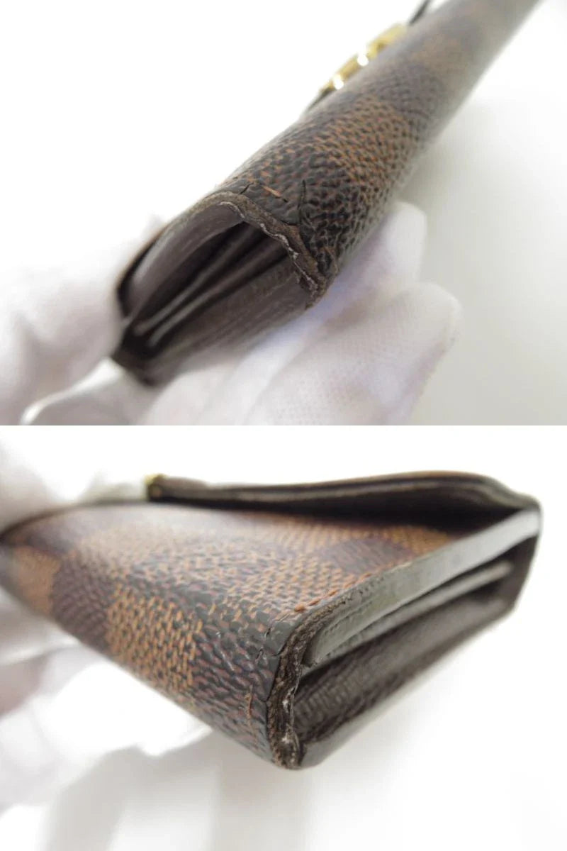 LOUIS VUITTON Damier Ebene Sistina Long Wallet CA2150