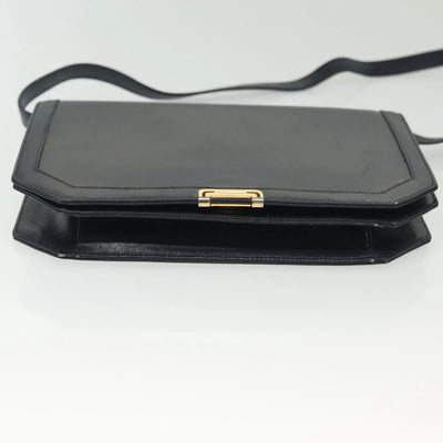 $1200 Salvatore Ferragamo Navy Leather Crossbody Flap Messenger Bag Gold Hardware