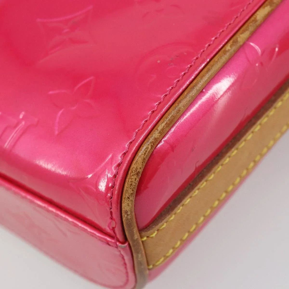 $995 2003 Louis Vuitton Fuchsia Monogram Vernis Vertical Sullivan Bag CE0013