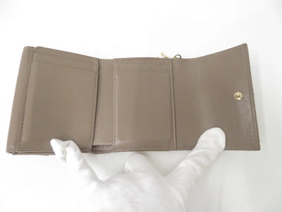 Christian DIOR Cannage Patent Leather Trifold Compact Wallet