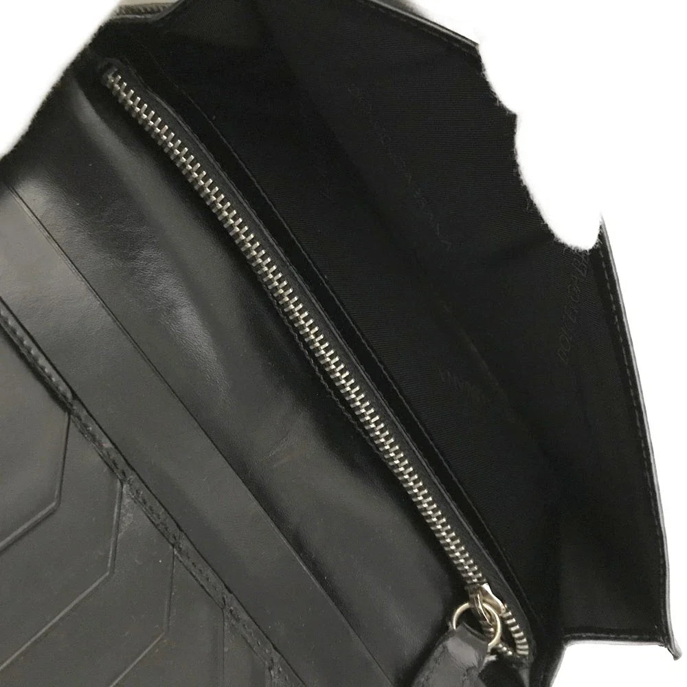 Dolce&Gabbana DG Logo Leather Long Bifold Wallet Black
