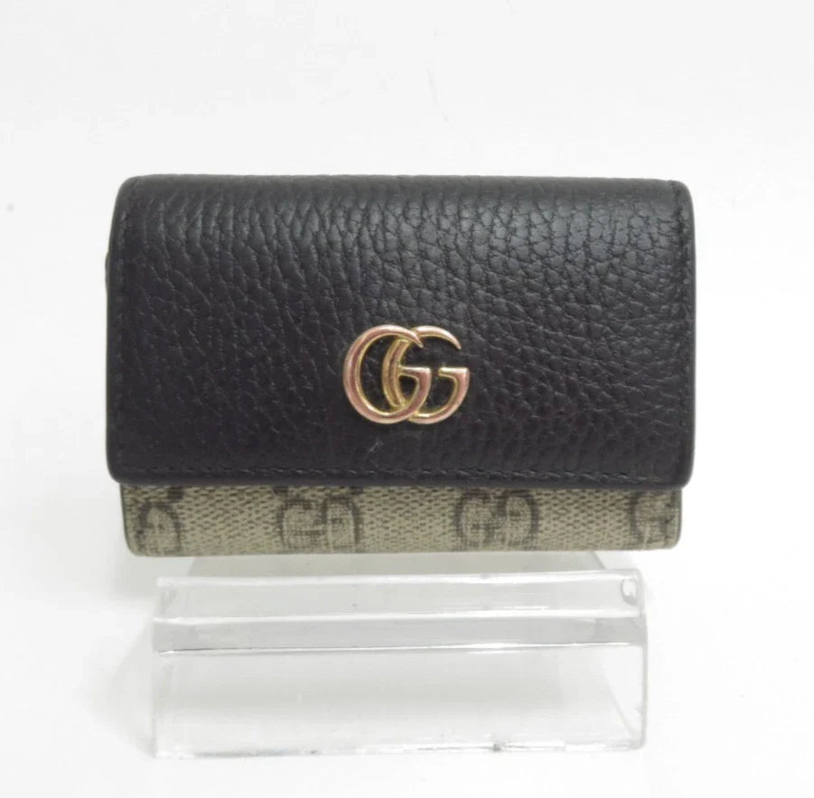 GUCCI GG Marmont Leather 6 Ring Key Case