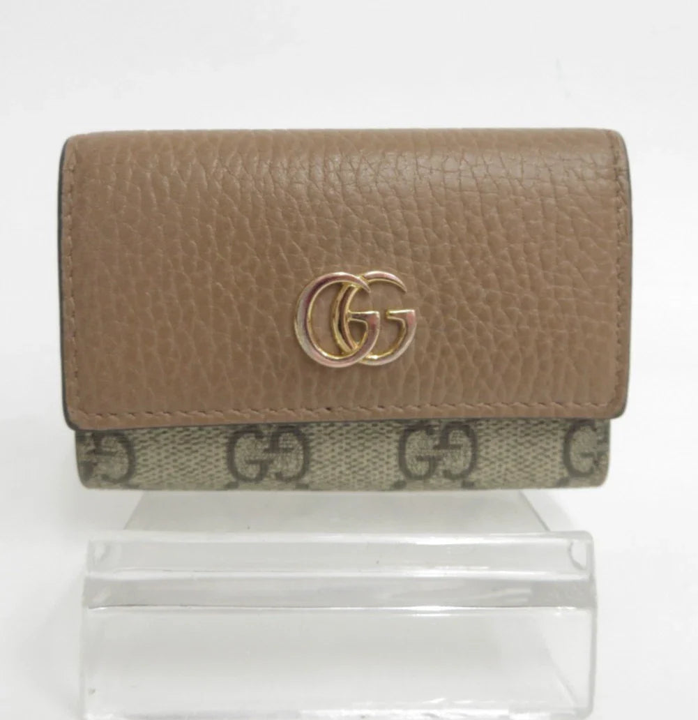 GUCCI GG Marmont Leather 6 Ring Key Case