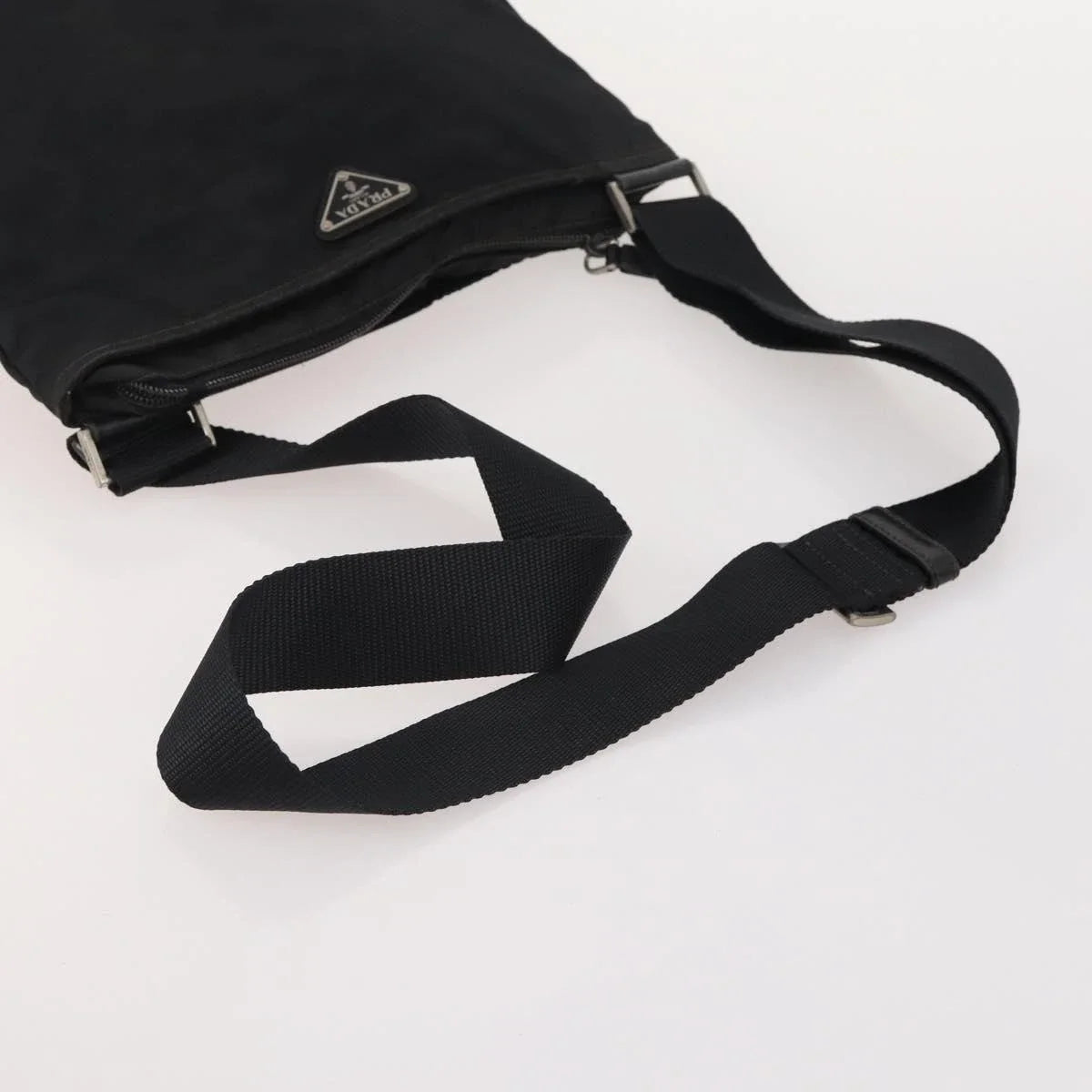 $1250 Prada Tessuto Messenger Bag Nylon Black