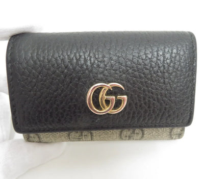 GUCCI GG Marmont Leather 6 Ring Key Case