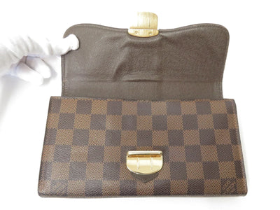 LOUIS VUITTON Damier Ebene Sistina Long Wallet CA2150