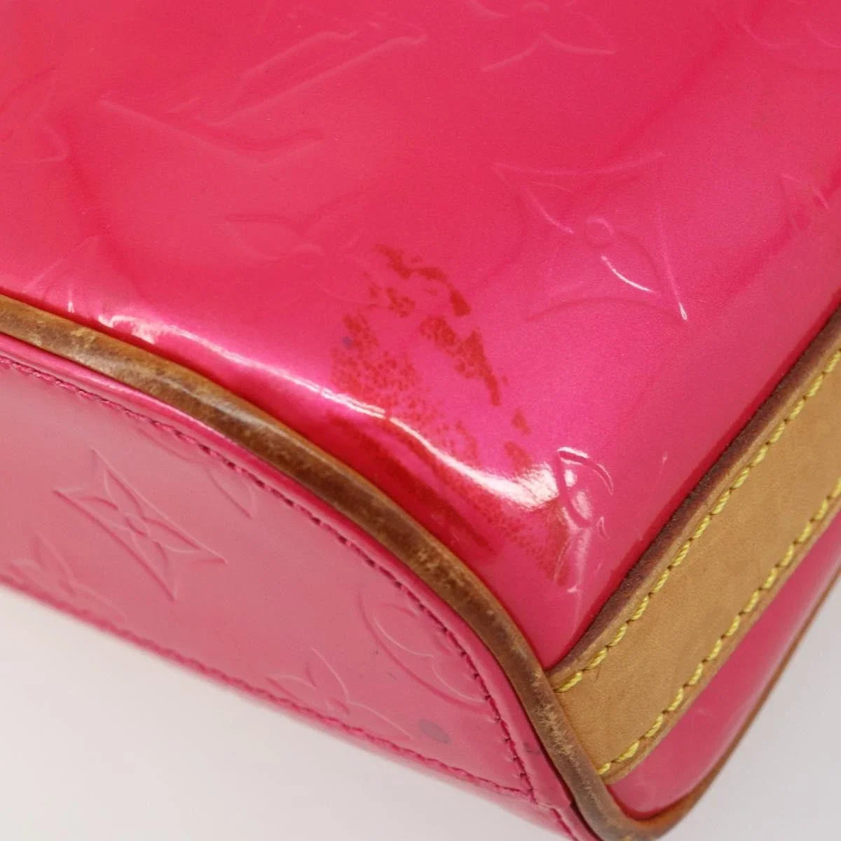 $995 2003 Louis Vuitton Fuchsia Monogram Vernis Vertical Sullivan Bag CE0013